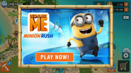 The ad of Minion Rush, seen in Minions Paradise