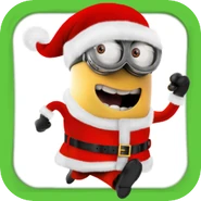 Santa Minion on the Minion Rush logo (1)