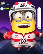 Big Hockey Player Minion In Residential at Night (Minion Rush)