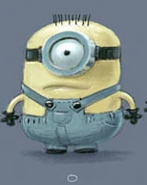 One eyed, short and plump minion (Despicable Me concept art only).