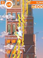 Referee minion riding the unicorn in Downtown (discontinued for iOS and Android).