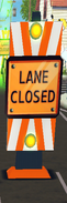 Lane Closed Sign