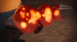 Closeup lava lamp gun