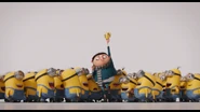 Gru with his minions and its want the banana