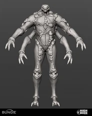 Вид на Презренного без брони, демонстрирующий его мутации