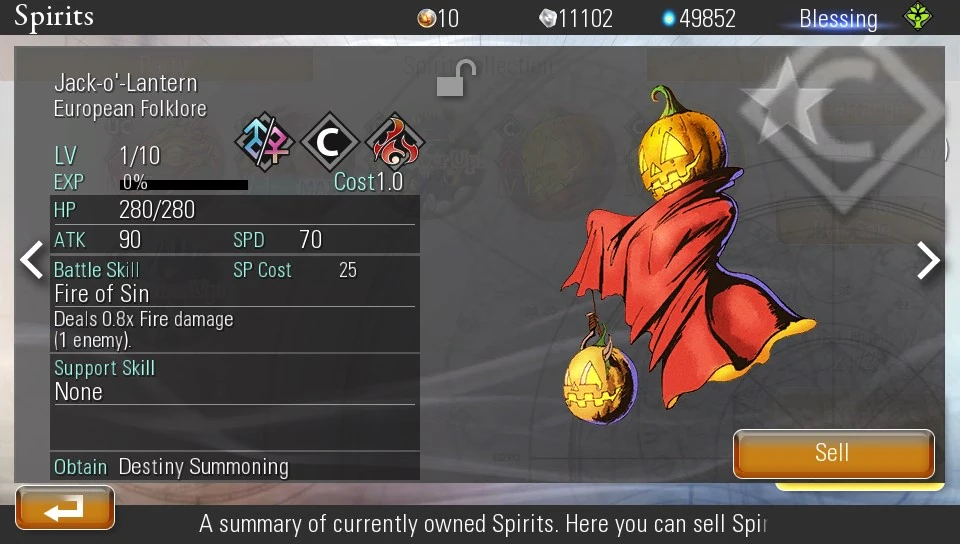 Jack-o'-Lantern | Destiny of Spirits Wiki | Fandom