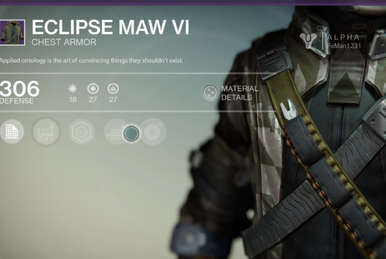 Eclipse Maw VI (Chest Armor), Destiny Wiki