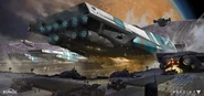 Concept art for the Carrier in Destiny: The Taken King.