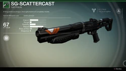 SG-Scattercast、バンガードのショットガン。