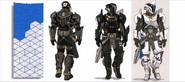 Concept art of marks worn by Titans.