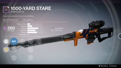 1000 Yard Stare god roll - Destiny 2