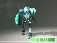 Promotional art for a Nexo Warrior.