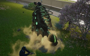 The Burrow Beast on the attack in .