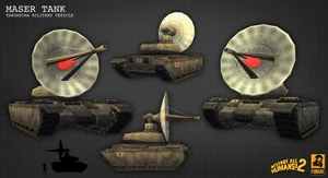 The Maser Tank in Destroy All Humans! 2.