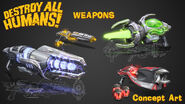 Weapons: Zap-O-Matic, Desintogrator Ray, Anal Prob and Ion Detonator