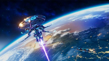 The titanic Furon Mothership.