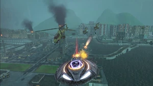 Military Attack Helicopters in Path of the Furon.