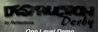 The early Destruction Derby logo as shown in the playable demo on the first Demo One disc, SCES-00048