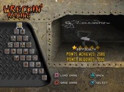  screen with all tracks unlocked