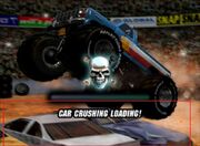 The Goddess' car in the Monster Trucks loading screen