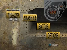 Destruction Derby Raw Main Menu