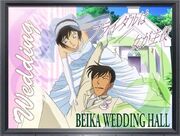 Sato e Takagi in un poster mattriminiale