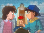 Kaito regala ad Aoko un fiore al primo incontro
