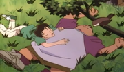 Genta y Mitsuhiko durmiendo