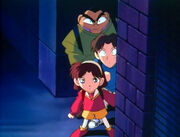 Ayumi, Genta e Mitsuhiko seguono Conan