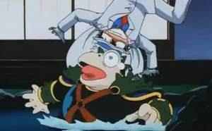 Kaito cae sobre Gerozaimon Geroda