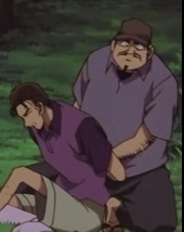 Michiwaki siendo arrestado por Shoji