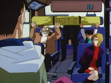 Conan y Agasa mandan un mensaje al conductor del bus