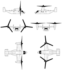 MV-22 Osprey Line Drawing