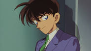 The first time Kid disguised himself as Shinichi to save Conan's true identity from Ran in Movie 3.