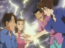 Kogoro Eri giving cards