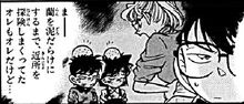 Shinichi and Ran get scolded by Eri