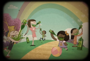 Children drinking Green Apple Splat