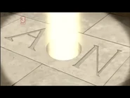 The beam goes in the hole of A N