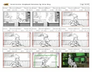 Lee on some of the show's storyboards