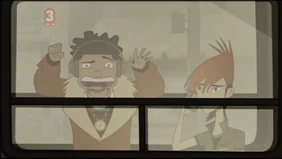 Cam pulling funny faces at Biffy