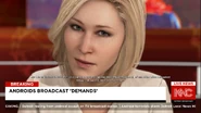 Rosanna reporting on the Stratford Tower broadcast.
