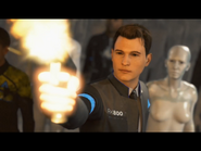 Connor shoots Markus in Battle in Detroit.