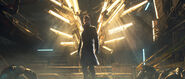 Promotional image of Adam Jensen in Mankind Divided.