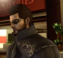 Adam Jensen with his recently acquired mechanical augmentations