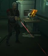 Burke with his revolver