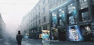 During daytime, the same street would feature regular shops, not indicative of the district's night activities