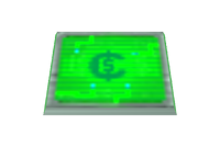 A credit chit, the physical form of credits, as seen in Deus Ex.