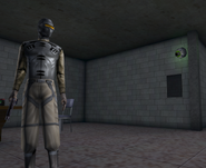An NSF soldier guarding Hermann's cell