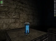 The first canister the player finds, at the top of Liberty Island