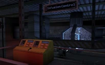 Infusion Control button which will reroute the power